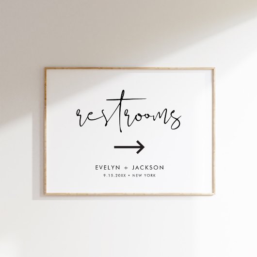 STELLA Wedding Restroom Deze Weg Pijl Poster