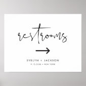 STELLA Wedding Restroom Deze Weg Pijl Teken Poster (Voorkant)