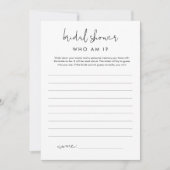 STELLA Wie ben ik Vrijgezellenfeest Game Kaart (Voorkant)