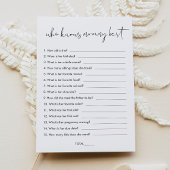 STELLA Wie weet mama beste Baby shower spel Kaart