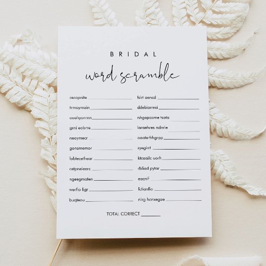 STELLA Word Scramble Vrijgezellenfeest Game Kaart