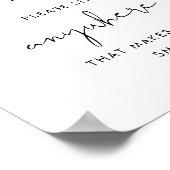 STELLA zit overal, geen toegewezen stoel trouwbord Poster (Hoek)