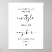 STELLA zit overal, geen toegewezen zetel bruiloft Poster (Voorkant)