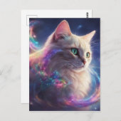Stellair Kat- kosmische kattenkunst Briefkaart (Voorkant / Achterkant)