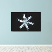 Stellair sneeuwkristal canvas afdruk (Insitu (Houten vloer))