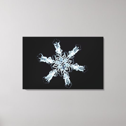 Stellair sneeuwkristal canvas afdruk (Voorkant)