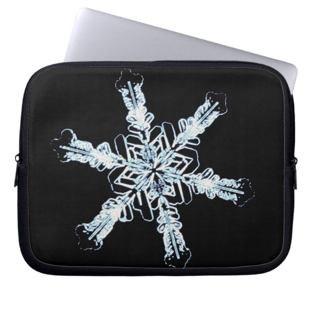 Stellair sneeuwkristal laptop sleeve (Voorkant)