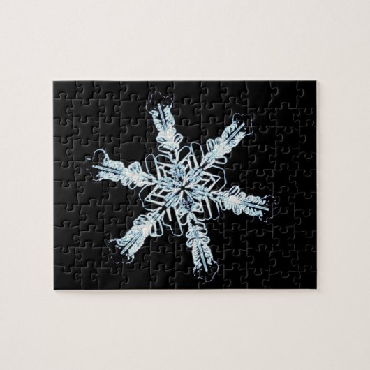 Stellair sneeuwkristal legpuzzel (Horizontaal)
