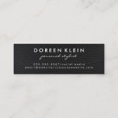 Stellair verlooppatroon met leder monogram mini visitekaartje (Achterkant)