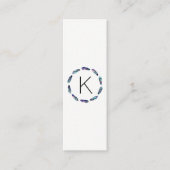 Stellair verlooppatroon met monogram mini visitekaartje (Voorkant)