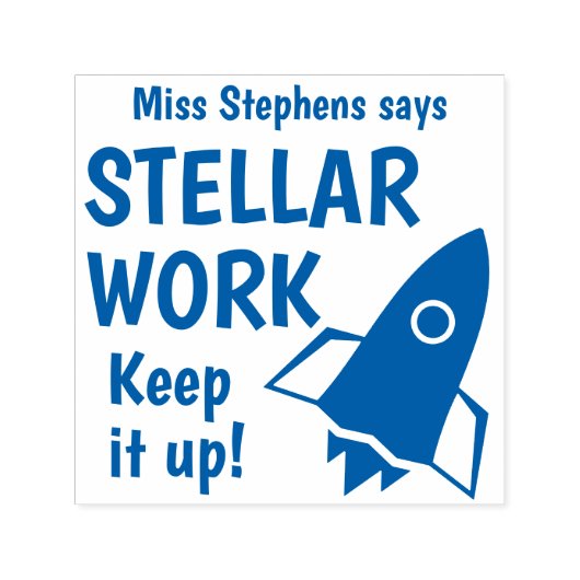 Stellair werk Houd het omhoog Aangepaste Leerkrach Zelfinktende Stempel (Design)