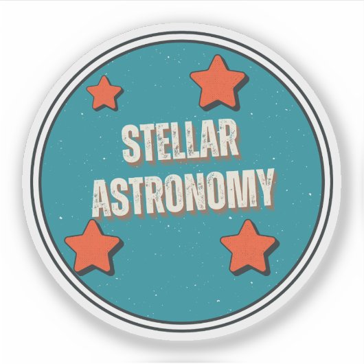 Stellaire Astronomie Sticker (Voorkant)