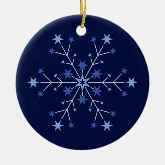Stellaire Beginnen: Middennacht Keramisch Ornament (Voorkant)
