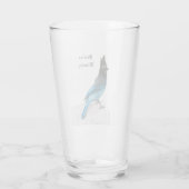 Stellaire Blauwe Gaai glas (Achterkant)