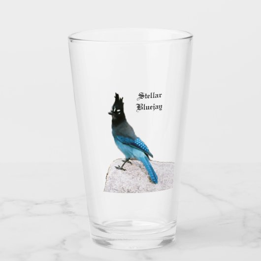 Stellaire Blauwe Gaai glas (Voorkant)