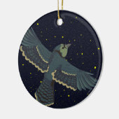 Stellaire Blauwe Gaai Keramisch Ornament (Links)