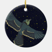 Stellaire Blauwe Gaai Keramisch Ornament (Achterkant)