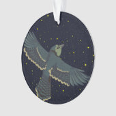 Stellaire Blauwe Gaai Ornament (voorkant)