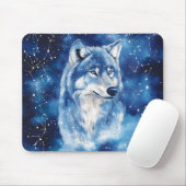 Stellaire Constellatie van de Blauwe Wolf Muismat (Met muis)