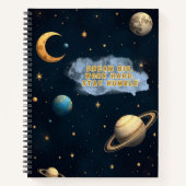 Stellaire dromen en vastberadenheid notitieboek (Voorkant)