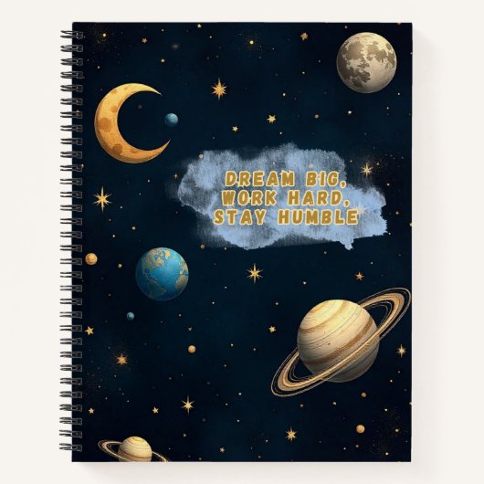 Stellaire dromen en vastberadenheid notitieboek (Voorkant)
