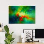 Stellaire Droomtoestand Abstract Poster (Thuiskantoor)