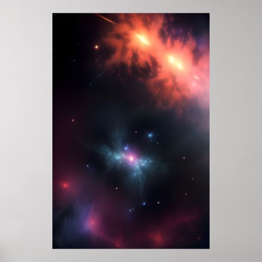Stellaire nevel kosmische gloed poster (Voorkant)