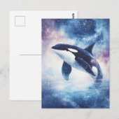 Stellaire Orka Walvis Melkweg Nacht Briefkaart (Voorkant / Achterkant)