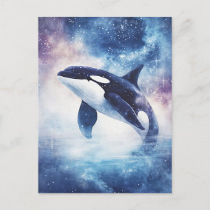 Stellaire Orka Walvis Melkweg Nacht Briefkaart