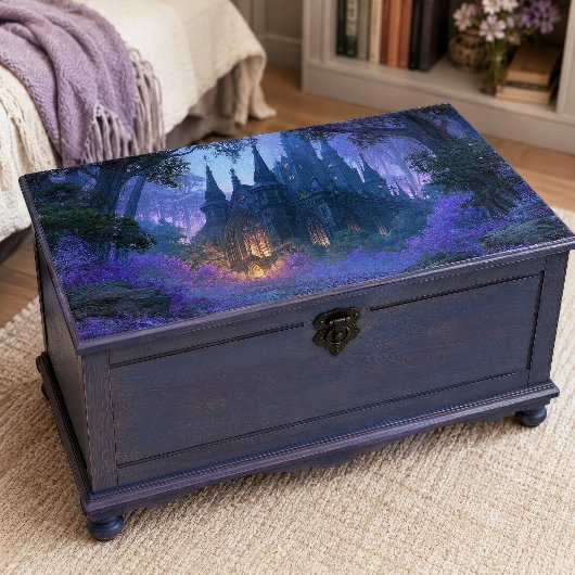 Stellaire Paarse Bos Gothisch Kasteel Decoupage Tissuepapier