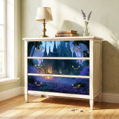 Stellaire Paarse Bos Gothisch Kasteel Decoupage Tissuepapier
