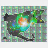 Stellaire ruimte in kat fleece deken (Voorkant (Horizontaal))