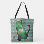 Stellaire ruimte in kat tote bag (Voorkant)