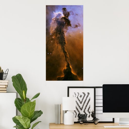 Stellaire spiraal in de Eagle Nebula Poster (Thuiskantoor)