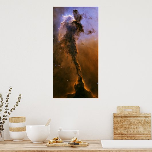Stellaire spiraal in de Eagle Nebula Poster (Keuken)