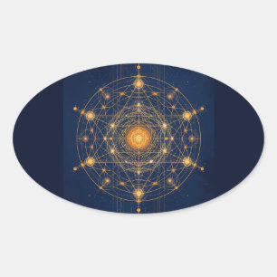 Stellaire uitlijning: de geometrie van innerlijk l ovale sticker