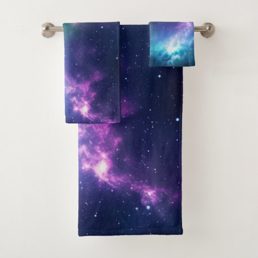 Stellaire verlichting: Nebula met gloeiende sterre Bad Handdoek (Insitu)