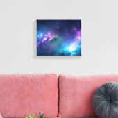 Stellaire verlichting: Nebula met gloeiende sterre Canvas Afdruk (Insitu (Woonkamer))