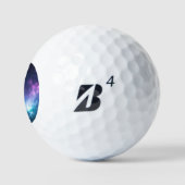 Stellaire verlichting: Nebula met gloeiende sterre Golfballen (Logo)