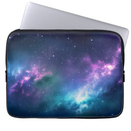 Stellaire verlichting: Nebula met gloeiende sterre Laptop Sleeve