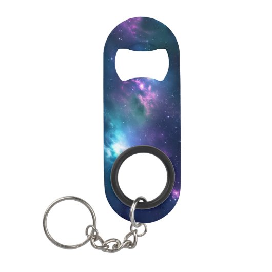 Stellaire verlichting: Nebula met gloeiende sterre Mini Flessenopener (Voorkant)