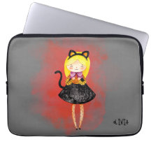 Stellalunarts Cute Girl Halloween Cat