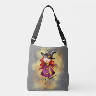 Stellalunarts Halloween Witch Cute Girl Crossbody Tas