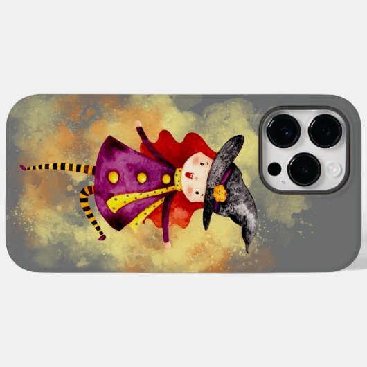Stellalunarts Halloween Witch Cute Girl Drawstring Case-Mate iPhone Case (Achterkant (horizontaal))