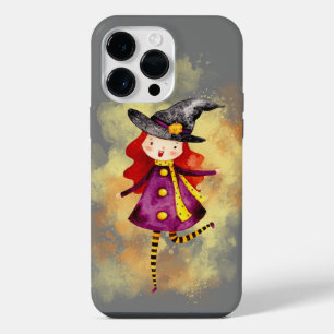 Stellalunarts Halloween Witch Cute Girl Drawstring iPhone 14 Pro Max Hoesje