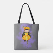 Stellalunarts Pumpkin Halloween Cute Girl Tote Bag (Achterkant)