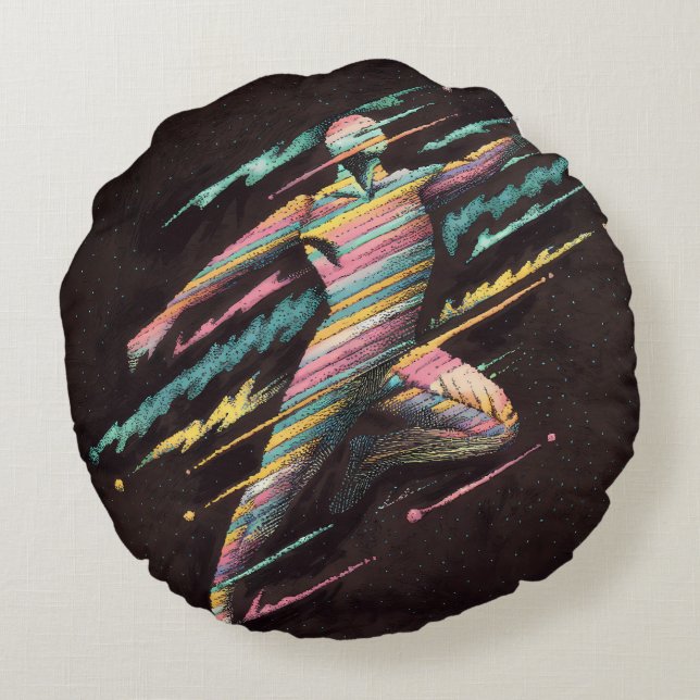 Stellar Ascension Rond Kussen (Achterkant)