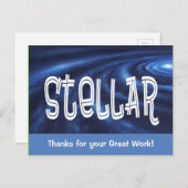 Stellar! Bedankt voor je geweldige werk Briefkaart (Voorkant / Achterkant)