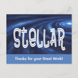 Stellar! Bedankt voor je geweldige werk Briefkaart