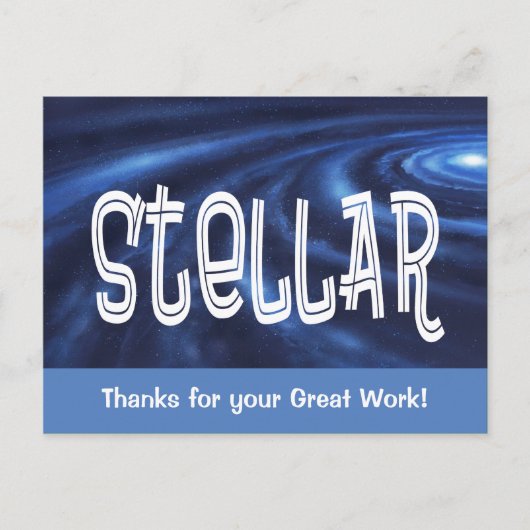 Stellar! Bedankt voor je geweldige werk Briefkaart (Voorkant)